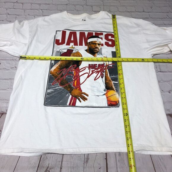Majestic NBA Lebron James Heat T-Shirt Tee Top Size XXL 2XL M207 -20 - Picture 2 of 12